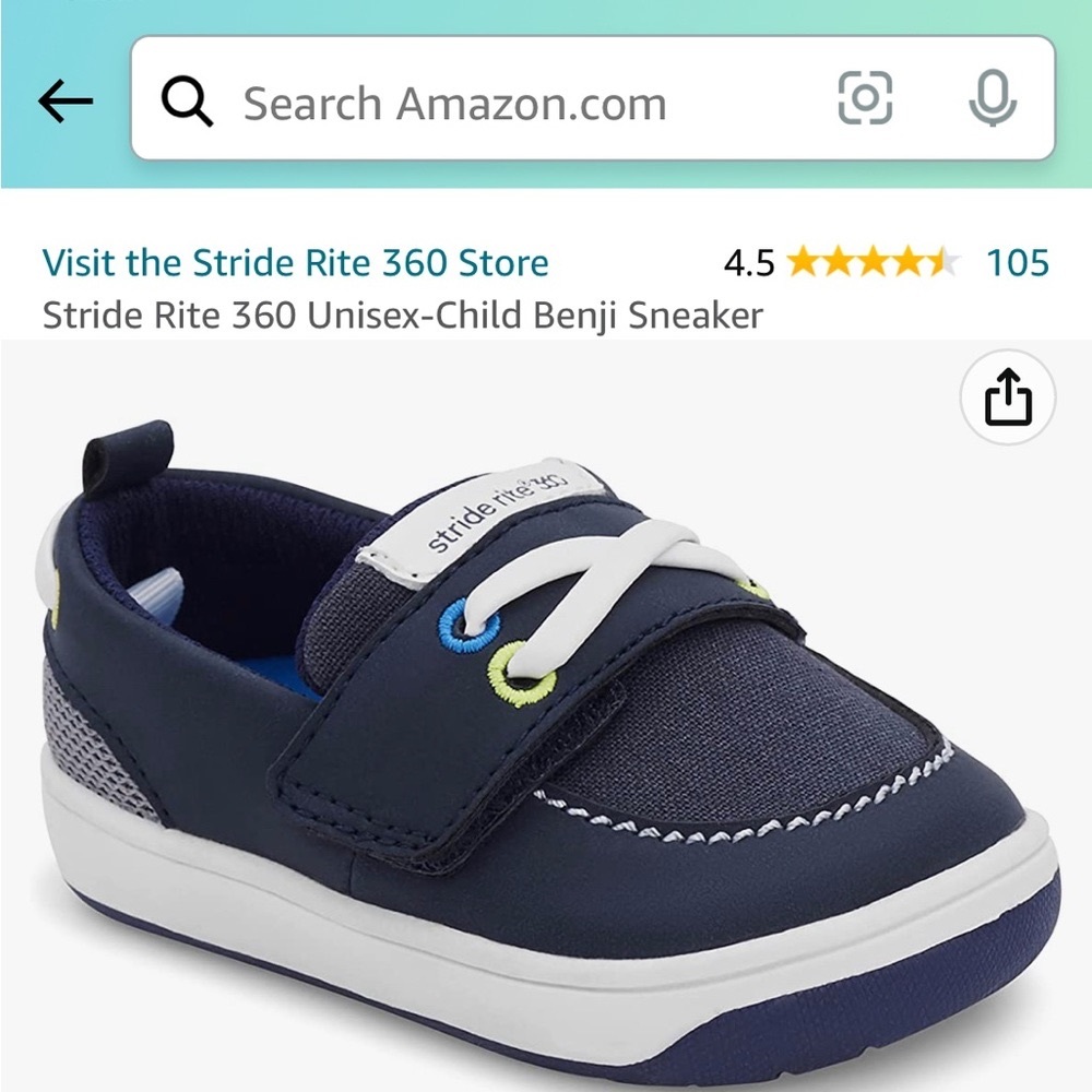 Stride Rite 360. Unisex Child Benji Sneakers.